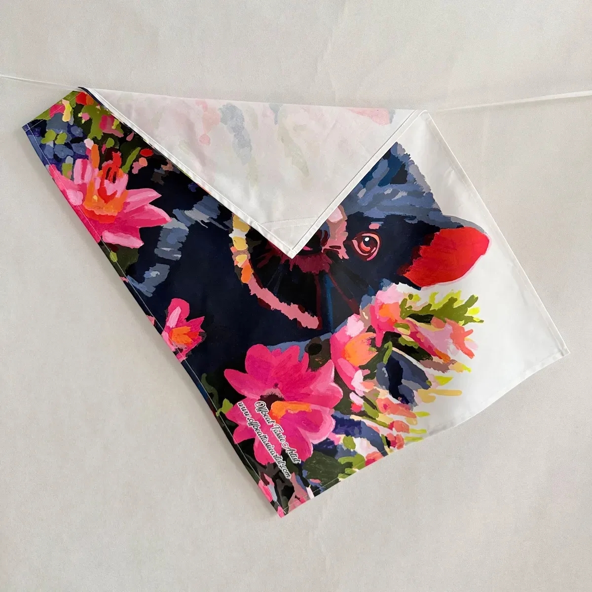 Flower Devil Tea Towel